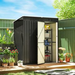 Outdoor Garden Shed 1.37 m sq 163x90x179 cm with Latch Doo