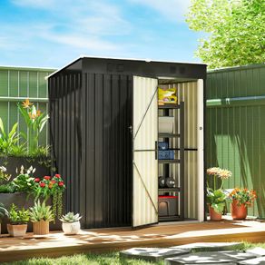Outdoor Garden Shed 1.37 m sq 163x90x179 cm with Latch Doo