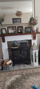 Mirror and  fire surround