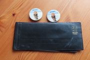 Peugeot Vintage Pin Badge &amp; Cheque Book Holder - Lion Car Motor Vehicle
