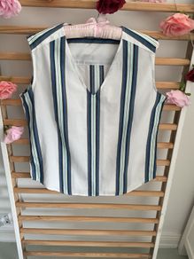 Marks & Spencer striped top size 12 100% cotton