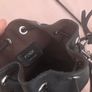 Fendi Mon Tresor Mini Black Leather & Velvet FF Motif Bucket Bag Image 2