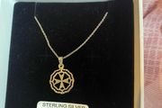 sterling silver cross like pendant on 925 chain