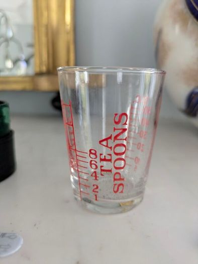 antique medicine glass and box