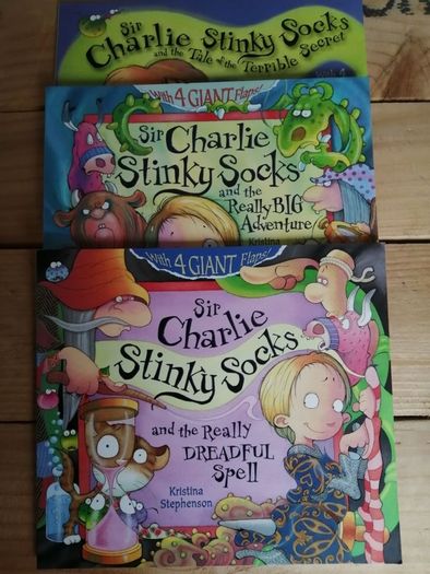 Sir Charlie Stinky Socks books by Kristina Stephenson