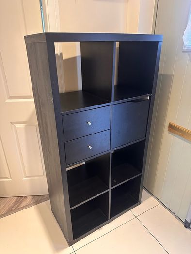 Black-brown Ikea KALLAX cabinet
