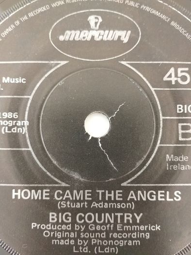 Big Country 7" Vintage Cut Vinyl Record "Irish Pressing" 1986 (Mfd In Ireland) Hard To Acquire (Super Rare)