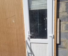 Back door white pvc