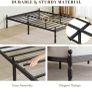 Metal King Size Bed Frame with Underbed Storage and Steel Slat Support - Easy Assembly, Noise Free - 35.5cm High Image 4