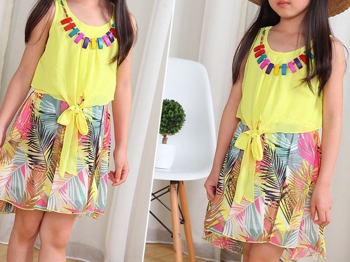 New girls Chiffon sleeveless dress Age 9-10yrs