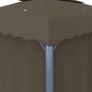Gazebo with Curtain and String Lights 4x3 m Taupe Image 7