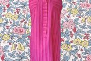 VINTAGE 1960s pink wool stripe mod shift dress. S M 10-12. Made in Ireland by John Hagarty