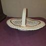Mid Century Italian Ceramic Woven Basket - Artist signed Image 2