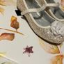 Girls white sparkly shoes Image 5