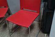 set of 6 chrome framed canteen cafe chairs