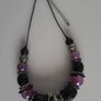 Necklace. - Purple - Black - Silver Image 2