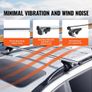Universal Roof Rack Cross Bars, 137.2cm Aluminum Roof Rack Crossbars, Fit Existing Raised Side Rail with Gap, 90.7kg Load Capacity, Adjustable Crossbars with Locks, for SUVs, Sedans, and Vans Image 5