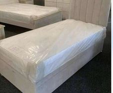 single beds with mattress in many colors including headboard