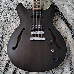 Ibanez AS53 Artcore, Transparent Black Flat, electric guitar