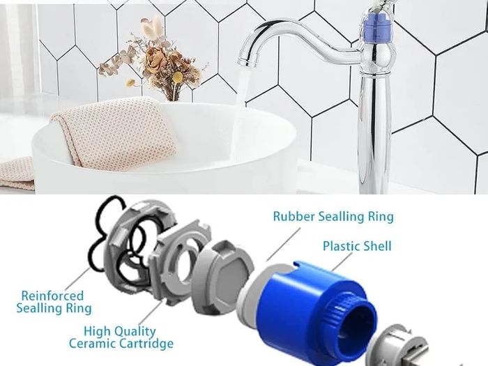 Bathroom Basin Mixer Tap, Mono High Rise Tap for Counter top Basin, Tall Traditional Sink Faucet with Ceramic Lever, Washroom Classic Taps, 360 Swivel, Retro Style, Brass, Chrome