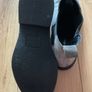 Ladies River Island Grey Leather Boots Size 7 Image 4