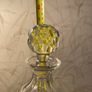 Vintage Cut Crystal Whisky   Brandy Decanter with Large Faceted Stopper Image 4
