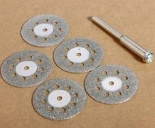 22mm Diamond Cutting Discs 5pcs + Shaft