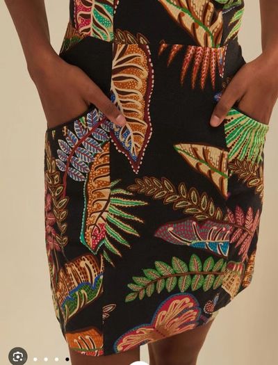Farm Rio Mini Dress Folliage Mini Dress