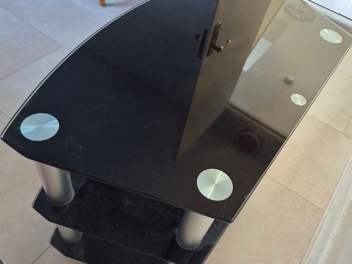 TV stand - black glass