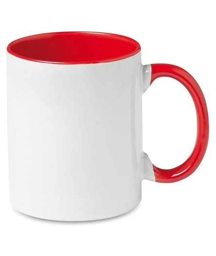 Man Utd Personalised Mug. Unique Customised Present. White Ceramic Cup with Red Devil Emblem for Manchester United Football Fan & Supporter.