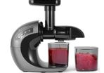 Slow Juicer Vegetable and Fruit Juicer, Professional Slow Juicer, Cold Press with Quiet Motor and Reverse Function, Precise Control Buttons, High Juice Yield, Graphite Grey