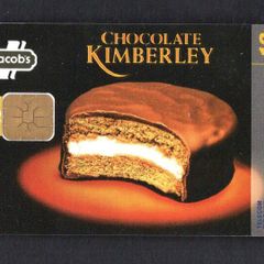 1997 Ireland 10 unit Jacob's Kimberley biscuits. Features the slogan "Individually wrapped for individual pleasure" (ODS2) Call Card Used