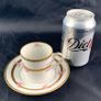 Antique Pink Rose Garland Demitasse Cup and Saucer Image 10