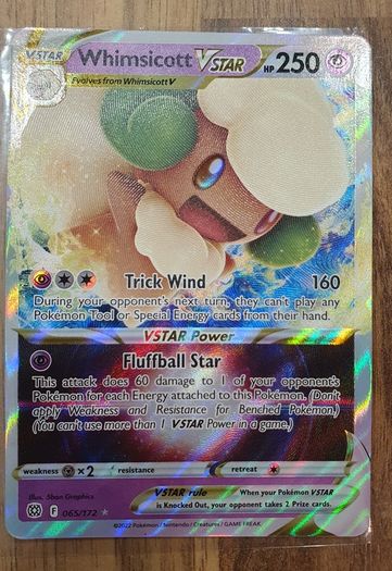 Pokemon Brilliant Stars Whimsicott VStar #065