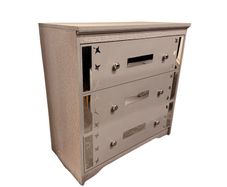 Grey Textured 3 Drawer Chest