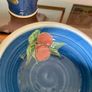 Vintage R and J Forrester Bandon Pottery Ireland Jug Sugar Bowl Plate Cobalt Blue Fruits Design Image 7