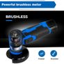 12V Brushless Angle Grinder Mini Cordless Polishing Machine 18500RPM 2000mAh Electric Cutting Grinding Power Tools Image 5