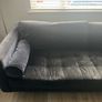Navy three seater sofa Image 7