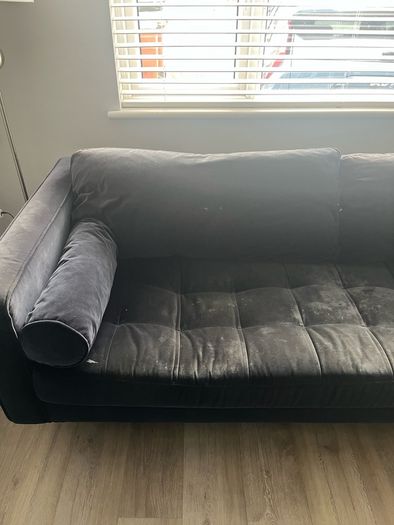 Navy three seater sofa