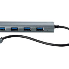 Brand new Monoprice SuperSpeed 4-Port USB-C Hub, Gray