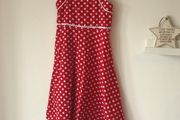 Adams girls polka dot red/ white dress