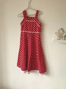 Adams girls polka dot red/ white dress