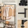 Industrial Open Wardrobe Clothes Rack 121kg with 9 Shelves Image 6