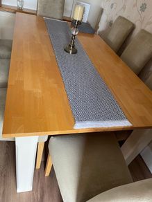 Solid oak dining table