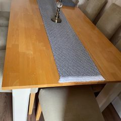 Solid oak dining table