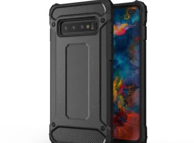 Black Shockproof Armor Case For Samsung Galaxy S10E Hybrid Back Cover