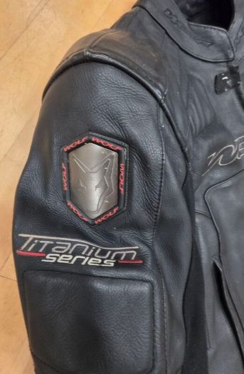 Wolf Titanium Leather Jacket