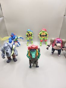 Collection of Playmates Teenage Mutant Ninja Turtles Mayem figures.