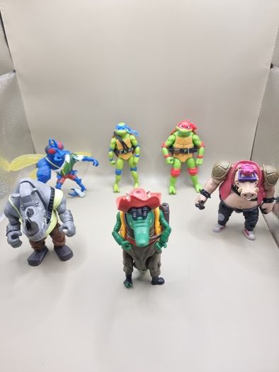 Collection of Playmates Teenage Mutant Ninja Turtles Mayem figures.