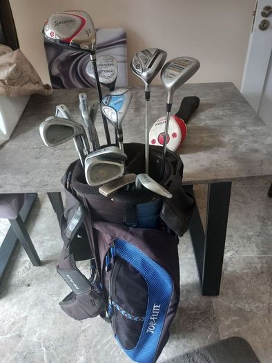 golf Set. golf clubs and bag.  Golf balls